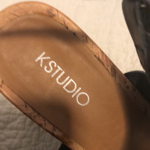 K Studio black platform sandals size 9 - Picture 10 of 10